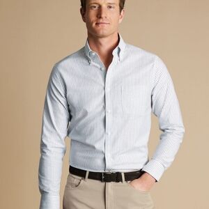 Charles Tyrwhitt Oxford Stripe Shirt - Indigo Blue Large